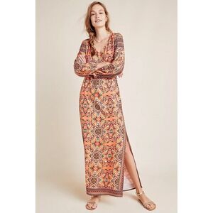 brown shuhu maxi dress sleeveless Brown Shuhu Maxi Dress Sleeveless – FARM Rio main image 1